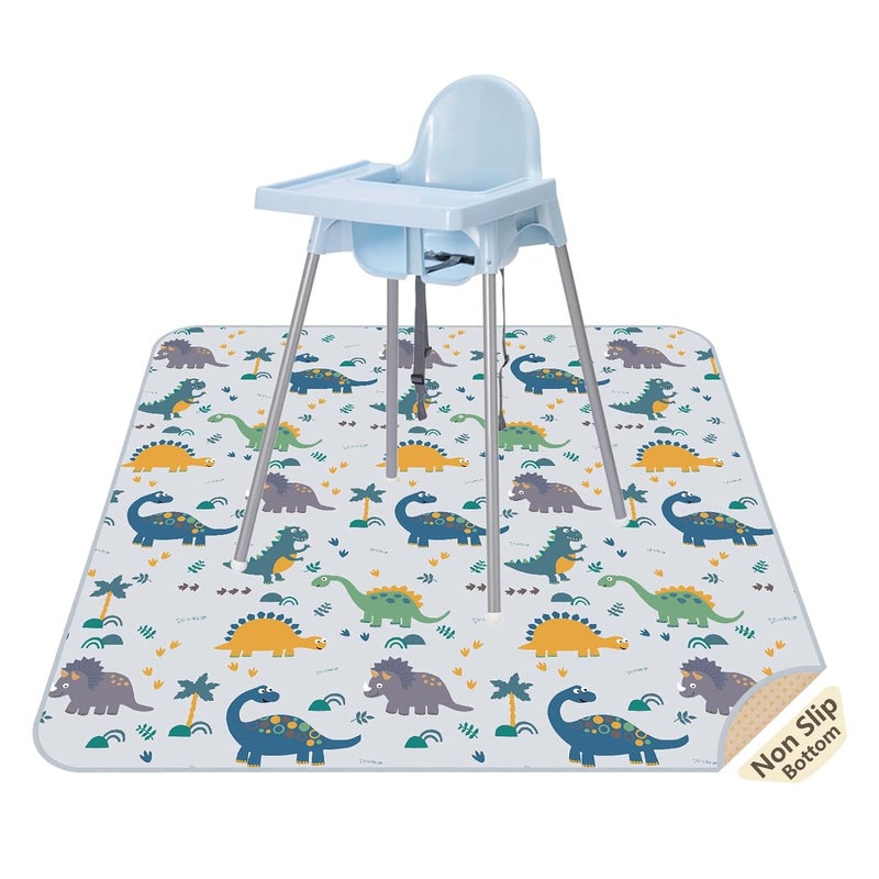 CLCROBD Splat Floor Mat for Under High Chair/Arts/Crafts by , 51" Waterproof Anti-Slip Food Splash Spill Mess Mat, Washable Portable Picnic Mat and Table Cloth - Image 1